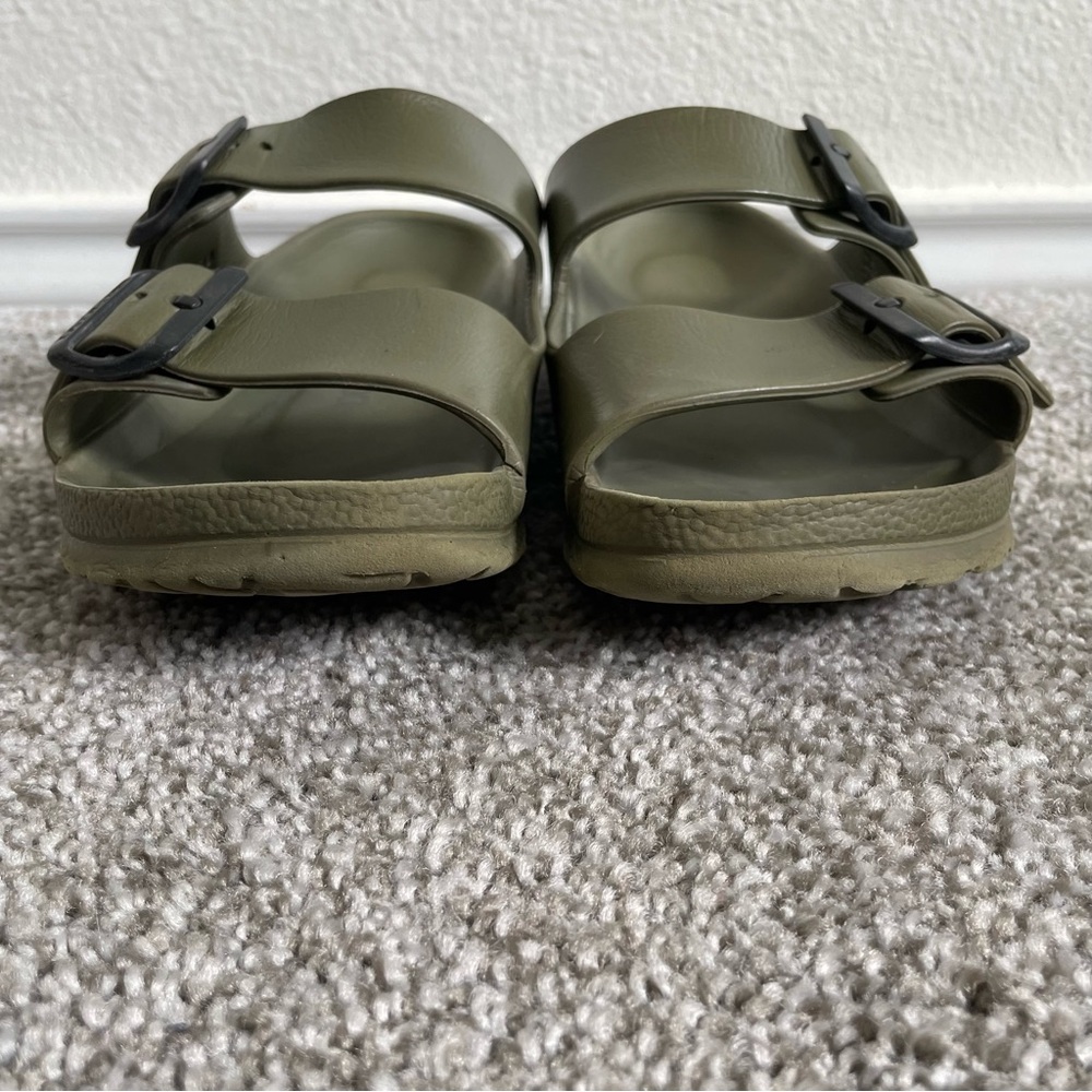 Birkenstock Arizona EVA Sandal Women’s 7 Khaki Green Slides Mens 9 Comfort Shoes - Picture 2 of 11